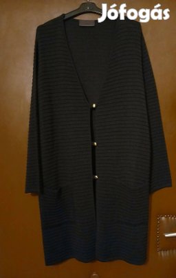 Női hosszú fazonú,fekete csinos kardigán,44-méret Bécsben vásárolt!/80