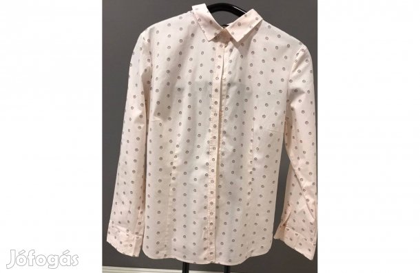 Női hosszú ujjú rózsaszín mintás ing