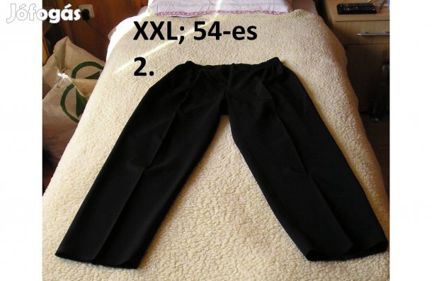 Női hosszúnadrág, fekete 2XL és 3XL (54-es) 1-1 db