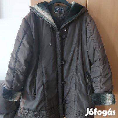 Női kabát, 4 XL méret, barna