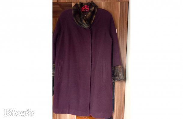 Női kabát (L), gyapjú, kényelmes, raglán szabású, lefelé bővülő