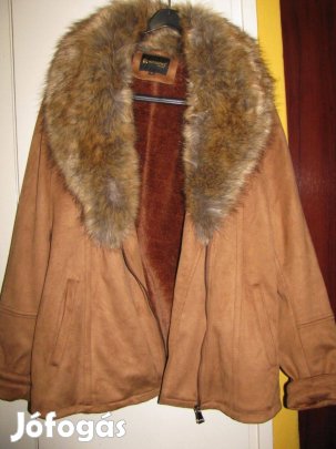 Női kabát dzseki XL XXL prém levehető velúr bőr Metrolife elegáns