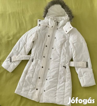 Női kapucnis téli steppelt 36-38 kabát