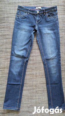 Női kék koptatott skinny farmer