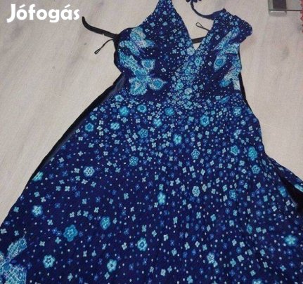 Női kék maxi ruha 42