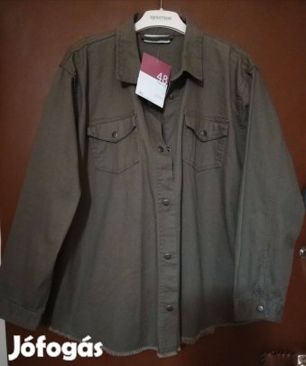 Női keki színű,új patentos,48-méretű dzseki,féláron!/73