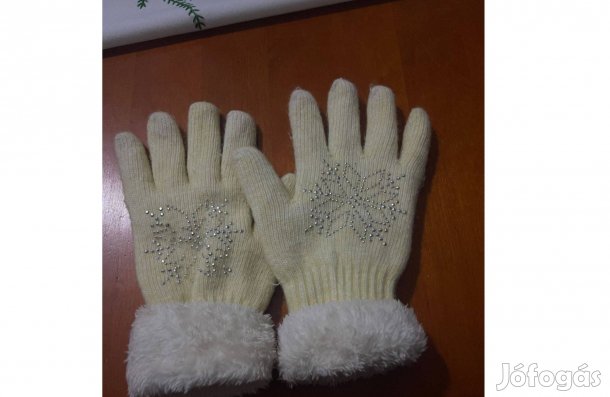 Női kesztyű,meleg,bélelt,mutatós újszerű