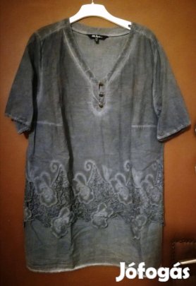 Női kissé batikolt szürke 50-méretű Ulla Popken felső,új!/62