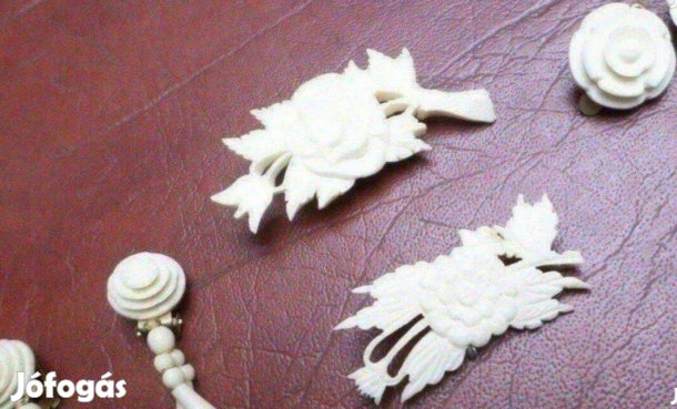 Női kitűző bross fülbevaló Új