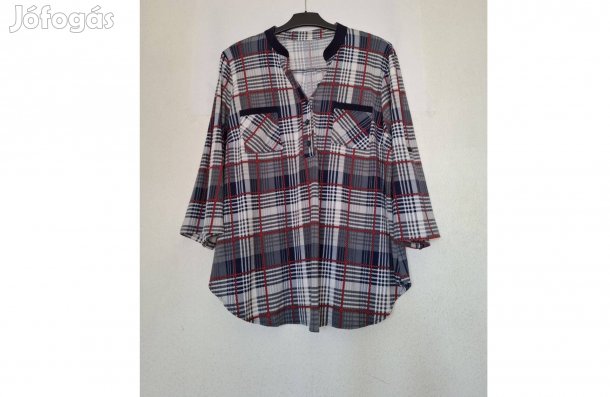 Női kockás ing felgombolható ujjal