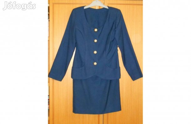 Női kosztüm , alkalmi, szép, sötétkék, M, 38. Csak 1x felvett