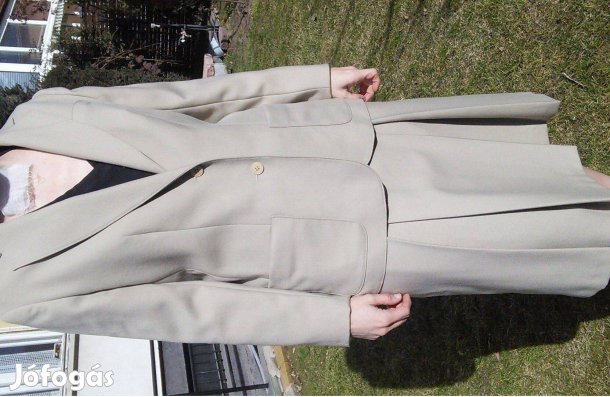 Női kosztüm blézer drapp 14 14-es 45% gyapjú