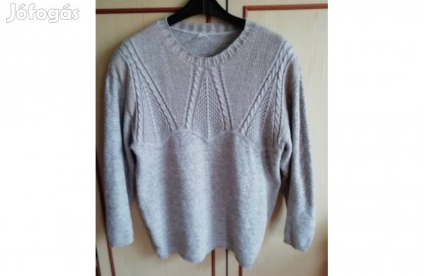 Női kötött pulóver bézs