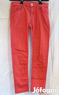 Női/lányka, szűkített fazonú, korall színű Stradivarius nadrág