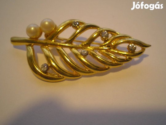 Női levél alakú kitűző gyönyörű állapotban