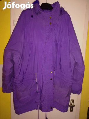 Női lila kapucnis télikabát,46-48-méret,olcsón!/27
