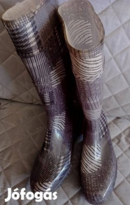 Női lila mintás, 40-méret Bécsben vásárolt gumicsizma!/61
