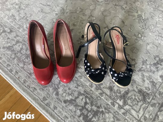 Női magassarkú cipő és szandál 38-as