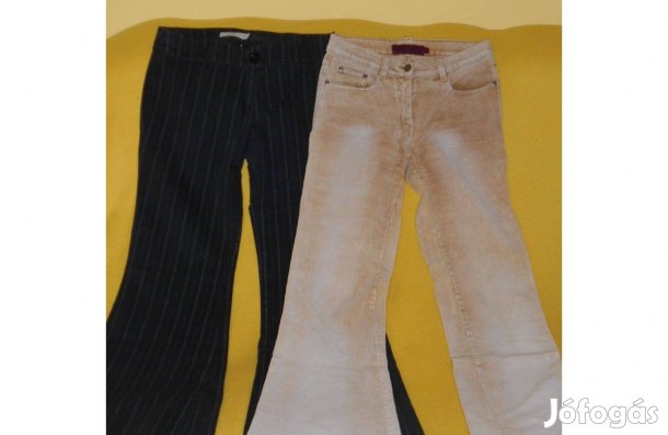 Női márkás nadrág, barna, bársony, és szép, fekete. M - es