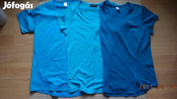 Női márkás türkisz polók S