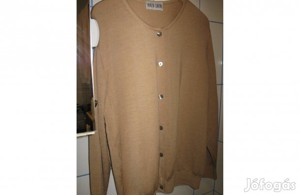 Női meleg bézs kardigán M-es