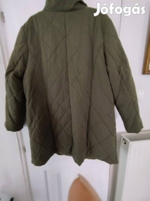 Női meleg kabát 46-os olaj zöld Új