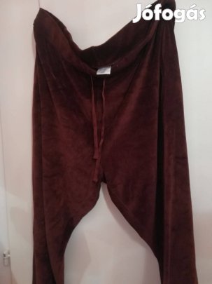 Női mélybordó,plüss házi nadrág, 52-méretben!/60