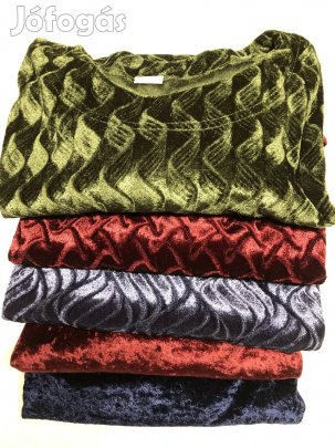 Női mintas bársony blúzok