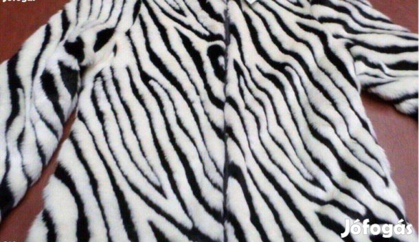 Női műszörme kabát blézer Új zebra minta