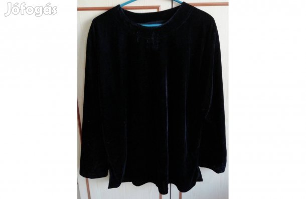 Női nadrágkosztüm, gumis derekú, fekete, 3 XL