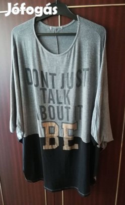 Női nagyméretű,denevér újjú felső, hosszított fazonú,XXL-!/75