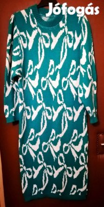 Női nagyon hosszú pulóver,ruha, 128 cm,kötött,44-méret!/77