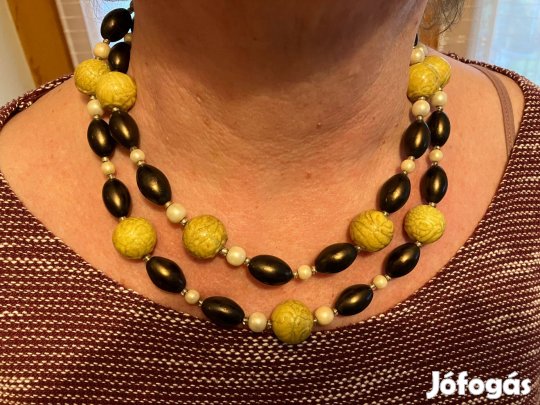 Női nyaklánc, 1 vagy 2 sorosan is hordható