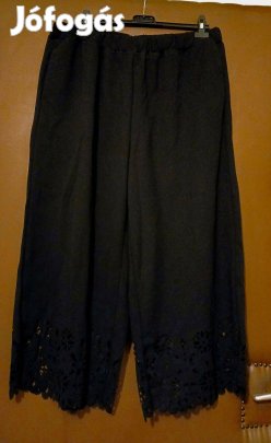 Női nyári alkalmi fekete nadrág,gumis, 48-50-méret,teljesen új!/80