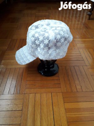 Női nyári sapka, új, fehér