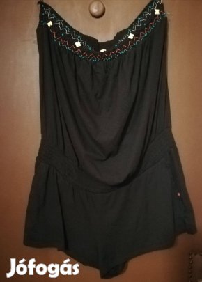 Női,pánt nélküli,rövidnadrágos overall ,fekete,44-méret!/76