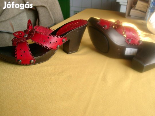 Női papucs, valódi bőr, olasz, - Új - különleges