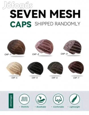 Női paróka, fekete göndör 