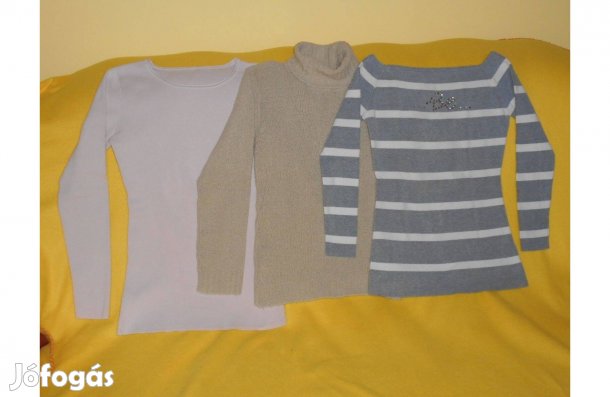 Női pulóver S-es. Csinos, hosszú ujjú. Új, strasszköves