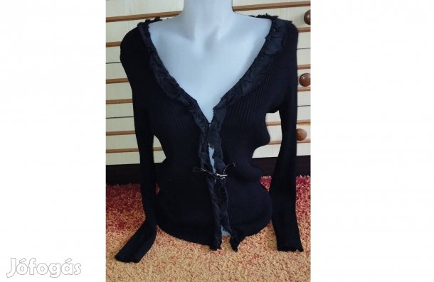 Női pulóver, lakköves, fekete Per Una