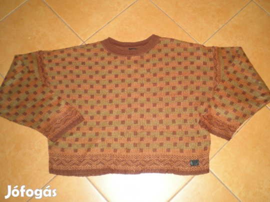 Női pulóver barnás színekben L-es L