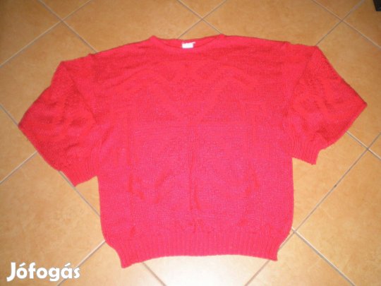 Női pulóver piros színben XL-es XL szinte új