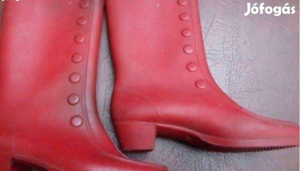 Női retro piros gumicsizma 38-as