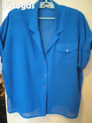 Női rövid ujjú kék színű ing blúz L-es XL-es