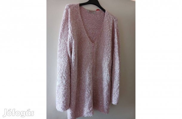Női rózsaszín buklé kardigán 46-48-méret szinte új!/80
