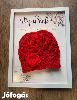 Női sapka, kézzel kötött