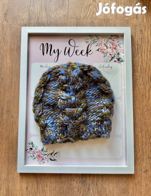 Női sapka, kézzel kötött gyapjú