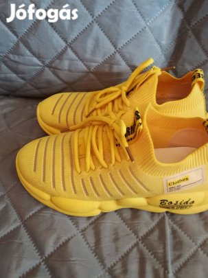 Női sárga sportcipő,egyszer használt,40-41-méret!/77
