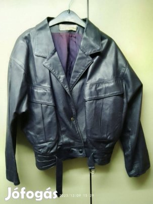 Női sötétlila bőrdzseki S méret,olcsón!/27