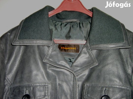 Női szürke valódibőr kabát,42-méret,Bécsben vásárolt,olcsón!/27